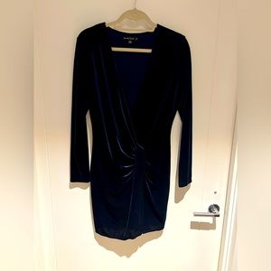 Black Halo velvet cocktail dress, like new